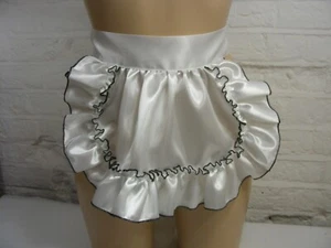 adult baby sissy satin apron fancydress cosplay vintage french maid pinny - Picture 1 of 3