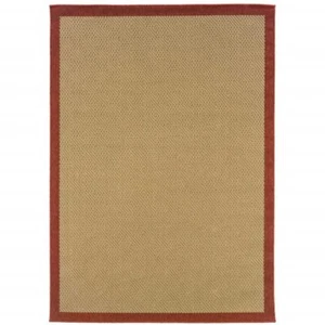 7' X 10' Beige Indoor Outdoor Area Rug - Picture 1 of 1