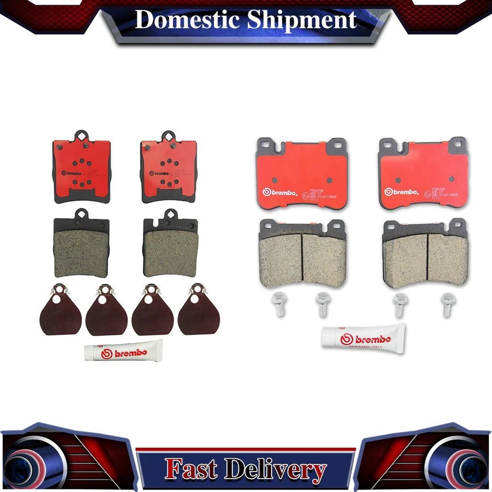 Conjunto de pastilhas de freio a disco dianteiro traseiro Brembo 2X para Mercedes-Benz C240 2004 - Imagem 1 de 3