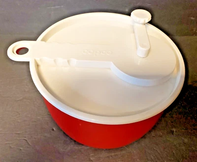 Giratorio y tapa de ensalada roja grande diseño Copco Sam Lebowitz EE. UU. #604 vintage Foto 1 de 4