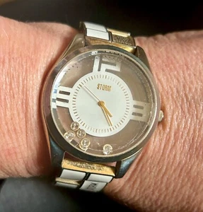 Used Working Storm TC.AG11 Pizaz Gold White Women’s ladies Bracelet Watch Rare - Picture 1 of 10