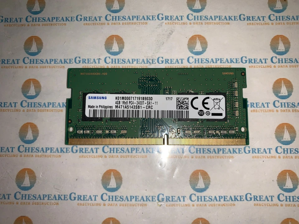 Samsung M471A5143SB1-CRC 4GB PC4-2400T PC4-19200 260Pin Laptop Ram TESTED! - Image 1 of 1
