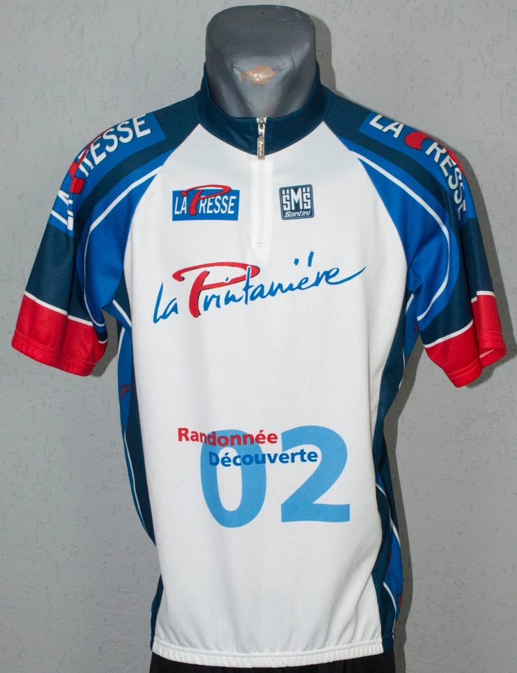 SMS Santini Cycling Jersey Mens 1/4 Zip La Presse Bike Shirt Size Adult 2XL - Image 1 of 4