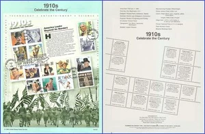 USA5 #3183 U/A SOUVENIR PAGE FDC SvSht Celebrate the Century - 1910s - Picture 1 of 1