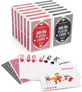 Set 12 Carte da Gioco Carte da Poker con Numeri e Lettere Extra Large Prof... - Foto 1 di 9
