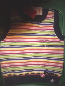 NWT Gymboree Candy Shoppe Shops Vest sweater Rainbow 9 Girls Holiday - Picture 1 of 3