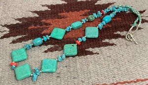 Collar Piedra Howlita Color Turquesa Suroeste/(g234-w2) - Imagen 1 de 2