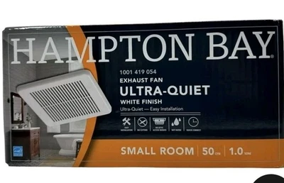 Ventilador de escape de baño Hampton Bay acabado blanco ultra silencioso 1001 419 054 (OB) Foto 1 de 4