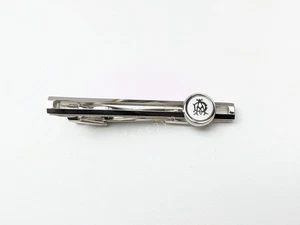 Dunhill Tie Clip -BNWT Alfred Dunhill AD Crest Logo Silver Bar Tie Pin RRP: £160 - Picture 1 of 15
