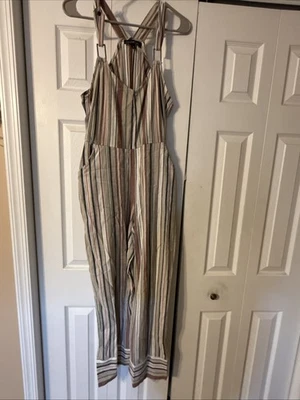 Ladies Stripes Overalls Size Medium - Image 1 of 4
