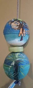 Decorazione da appendere palla bouy dipinta personalizzata "scimmia tostata" - Foto 1 di 6