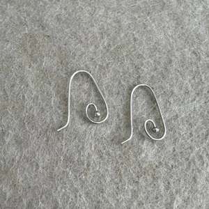 Pandora Retired Sterling Silver Compose Hook Dangle Earrings Jewelry Staples - Picture 1 of 7