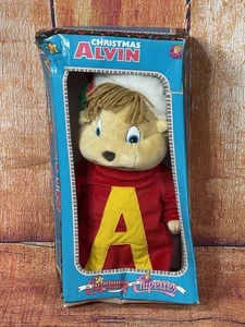 Peluche de Navidad Alvin & The Chipmunks 17" de colección Alvin con caja original 1990 - Imagen 1 de 14