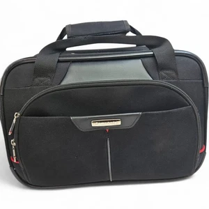 Samsonite Classic 2 Gusset Black Laptop Business Travel Bag Carry On VGC - Picture 1 of 18