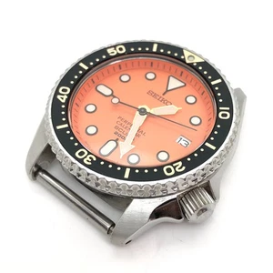 [w2191] SEIKO 8F35-00A0 Orange dial Battery replaced w/original buckle Quartz EX - Picture 1 of 18
