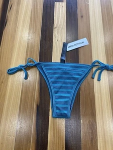 Urban Outfitters Women’s Stripe Seamless Tang Bikini Bottoms Blue Size L - Picture 1 of 9