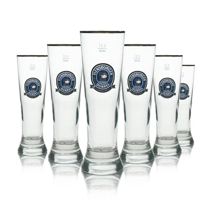 6x Flensburger Bier Glas Tulpe 0,3l Dunkel Feinherb & Frisch Rastal Gläser Pokal - Bild 1 von 3
