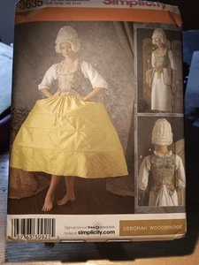 Simplicity 3635 size U5 16-24 costume sewing pattern UNCUT Marie Antoinette - Picture 1 of 2