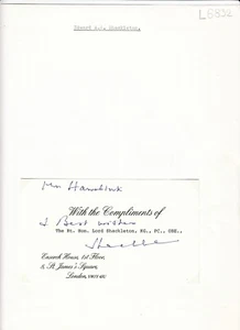 Baron Edward A.A. Shackleton, Original Autograph, Royalty, UK (L6832) - Picture 1 of 1