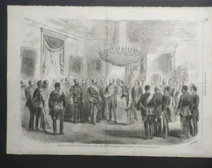 Antiker Druck Antrag Hochzeit Clotilde Savoyen Prinz Napoleon 1859 - Bild 1 von 2