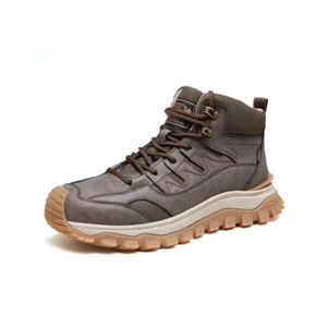 Hiking Shoes Thick-soled Casual Men Winter Boots Sports High-top Trekking Shoes - Picture 1 of 14