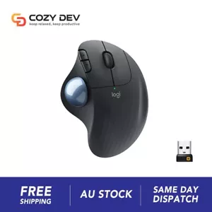 Logitech ERGO M575 Bluetooth + 2.4Ghz Unifying Wireless Trackball - Graphite - Picture 1 of 7