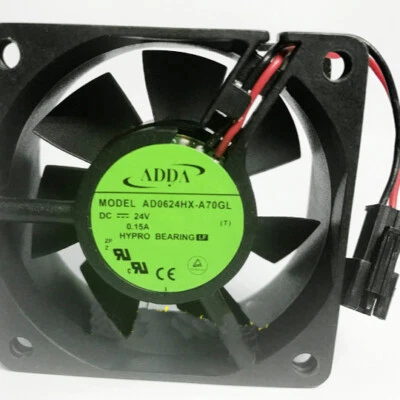 1PCS AD0624HX-A70GL 60*60*25mm 6025 6CM 2pin DC24V 0.16A Inverter Cooling Fan - Image 1 of 2