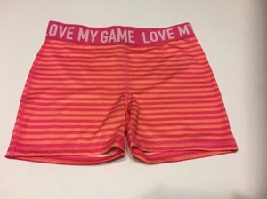 Mädchen taillierte Kompressionsshorts Active Danskin Sport groß gestreift - Bild 1 von 4