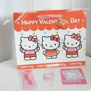 Hello Kitty Valentine Gift Set Pen with Charm Note Pad Gift Bag Card - Bild 1 von 5