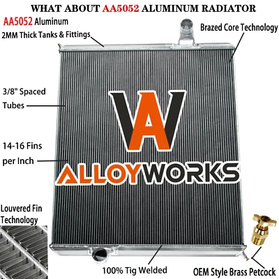 4 Row Radiator For 1997-2006 99 Kenworth T2000 7006385001 7006435002 4870180009 Foto 1 de 4