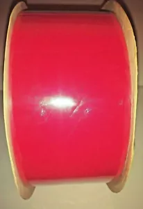 Seville, Flocked Velvet, Fused Edge Satin Back, 2-1/2" x 25 Yds Red Ribbon - New - Picture 1 of 3