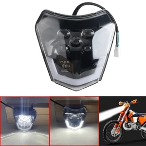Dirt Bike E8 LED Headlight Head Lamp DRL For KTM Husqvarna EXC XC SX SMC 300 690 - Picture 1 of 12
