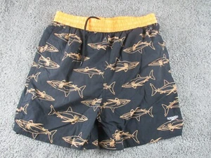 Speedo Girls/Teens Board Shorts XL Waist 72cm Swim Wear Black & Orange Shark - Picture 1 of 12