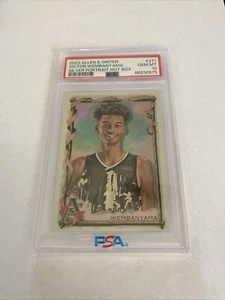 2023 Allen & Ginter Victor Wembanyama Silver Portrait Hot Box Card PSA 10 - Picture 1 of 3