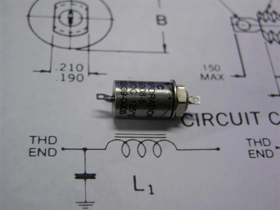 1 Mil-Spec RFI Corp. M15733/39-0005 / RF5008-5 2A 100V L1 Bolt-In Filter FL91 - Image 1 of 1