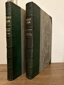 WORKS OF GEOFFREY CHAUCER, Canterbury Tales, 1561 First Stowe Edition, In 2 Vols - Picture 1 of 9