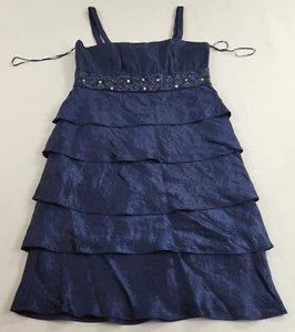R&M Richards Collection abito donna 10P blu navy zip 136480 $174 donna - Foto 1 di 9