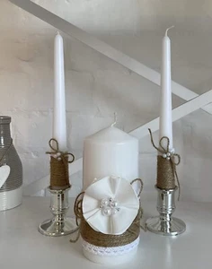 Unity Candle Set for Wedding - Wedding Unity Set for Reception and Ceremony -... - Picture 1 of 2