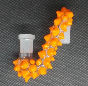 14 mm Orange (Lava) Glas Dropdown Aufsatz Adapter - Bild 1 von 5