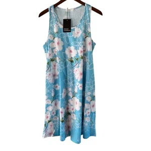 Pinup Fashion Floral Tank Dress Sleeveless Casual Summer XL - Picture 1 of 6