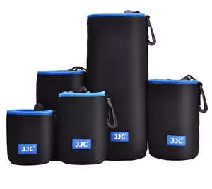 JJC Neoprene Lens Pouch Bag W/ Carabiner & Belt Loop for Camera Lens Waterproof - Picture 1 of 33