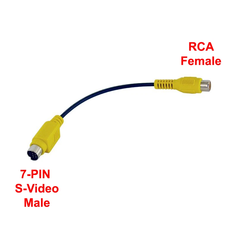 Video Card S-Video Male (7 PINS) to RCA Female Composite TV Converter Adapter - Image 1 of 3