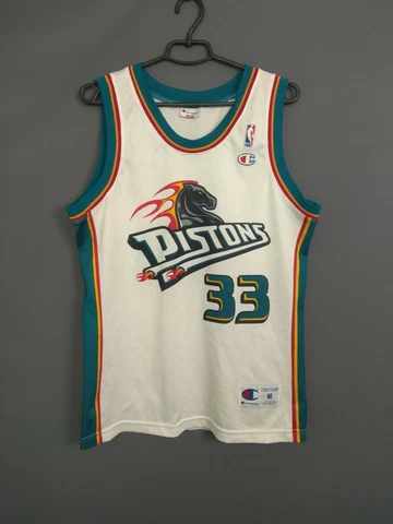 Grant Hill Detroit Pistons Jersey Basketball MEDIUM Shirt Champion ig93 Cover