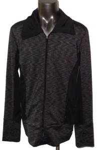 Ideology Full Zip Women's Large Black & Gray Athletic Jacket w/ Thumb Holes - Picture 1 of 7