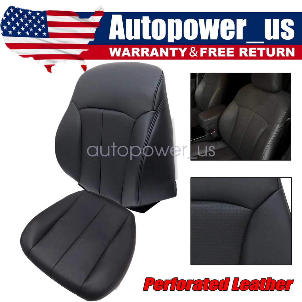 Passenger Side Black Leather Seat Cover Perforated For 2010-2014 Subaru Outback Foto 1 de 4