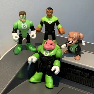 Figuras de ardilla Fisher Price Imaginext DC Super Friends Green Lantern BDG de 4 piezas - Imagen 1 de 8