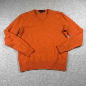 Suéter Pullover Polo Ralph Lauren Cuello en V Naranja Cachemira Talla M - Imagen 1 de 6