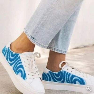 SOLUDOS NIB Ibiza Platform Sneaker Size 7 Psychedelic Swirl Anthropologie - Image 1 of 4