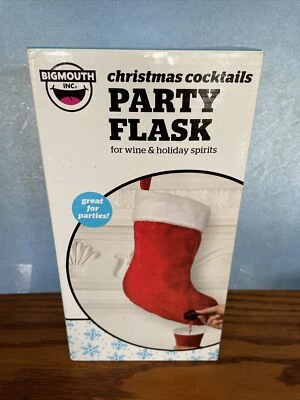 NEW BIGMOUTH Gag Christmas Cocktails Stocking Party Flask Dispenser New - Image 1 of 4