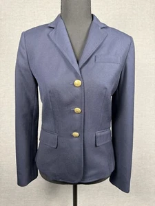 J.Crew 2 Woll Schuljungen Blazer Jacke Navy Goldknöpfe Preppy Capsule Karriere - Bild 1 von 9